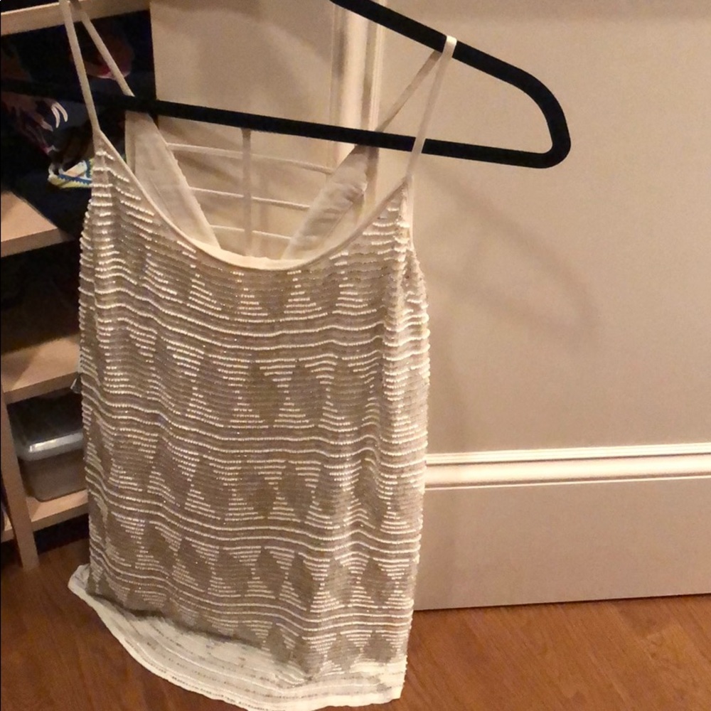 Gorgeous white beaded tank dress